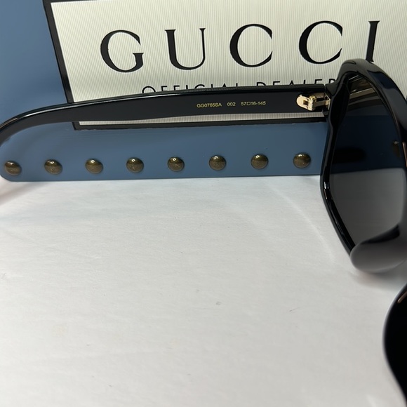 New Gucci Women's Gg0765SA 57mm Rectangle Sunglasses - Picture 17 of 17